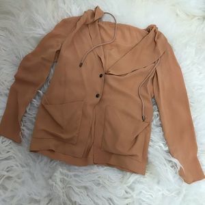 DEREK LAM Silk Long Sleeve Top